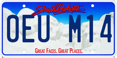SD license plate 0EUM14