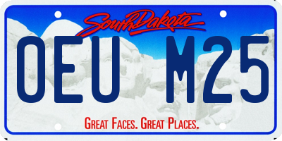SD license plate 0EUM25