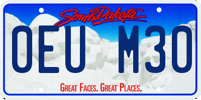SD license plate 0EUM30