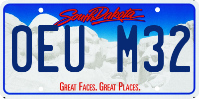 SD license plate 0EUM32