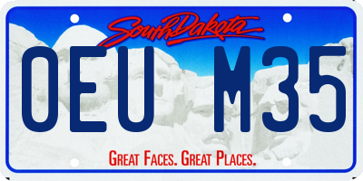 SD license plate 0EUM35