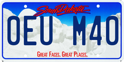 SD license plate 0EUM40