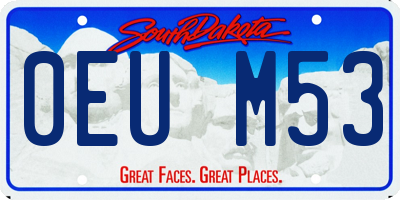 SD license plate 0EUM53