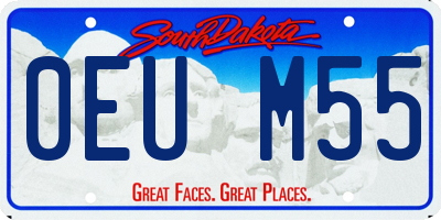 SD license plate 0EUM55