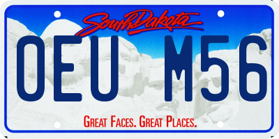 SD license plate 0EUM56