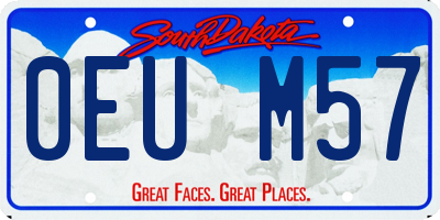 SD license plate 0EUM57