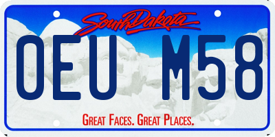 SD license plate 0EUM58
