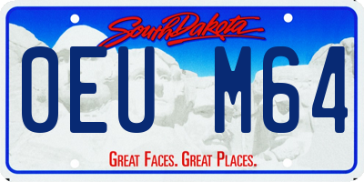 SD license plate 0EUM64