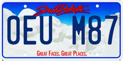 SD license plate 0EUM87