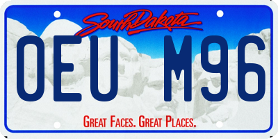 SD license plate 0EUM96