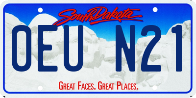 SD license plate 0EUN21
