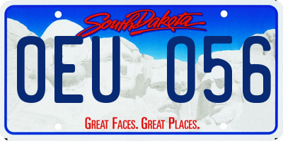 SD license plate 0EUO56