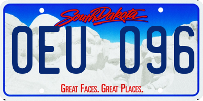 SD license plate 0EUO96