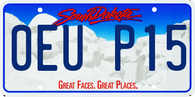 SD license plate 0EUP15