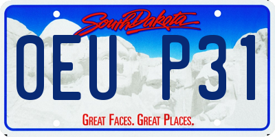 SD license plate 0EUP31