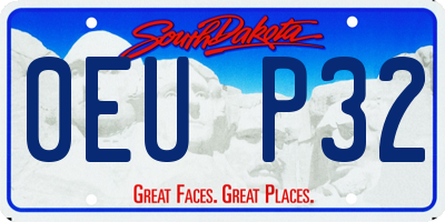 SD license plate 0EUP32