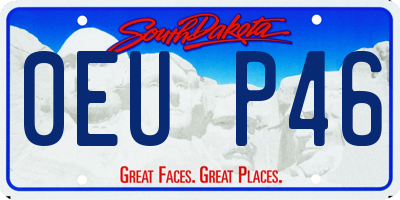 SD license plate 0EUP46