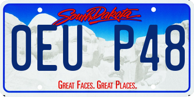 SD license plate 0EUP48