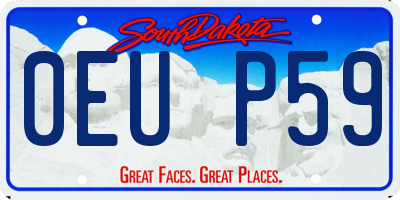 SD license plate 0EUP59