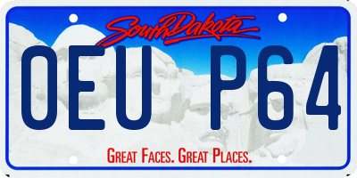 SD license plate 0EUP64