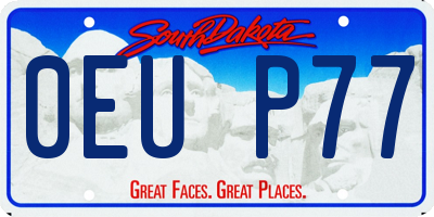 SD license plate 0EUP77
