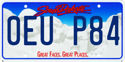 SD license plate 0EUP84