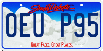 SD license plate 0EUP95