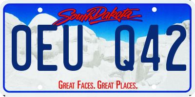 SD license plate 0EUQ42