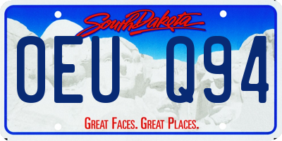 SD license plate 0EUQ94