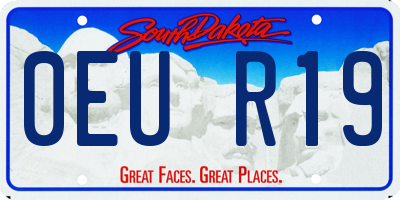 SD license plate 0EUR19