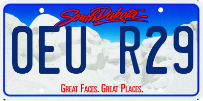SD license plate 0EUR29