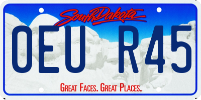 SD license plate 0EUR45