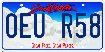 SD license plate 0EUR58
