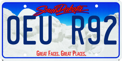 SD license plate 0EUR92