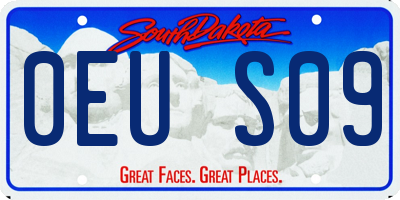 SD license plate 0EUS09