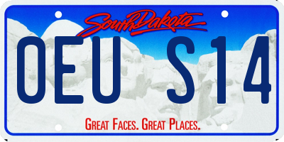 SD license plate 0EUS14