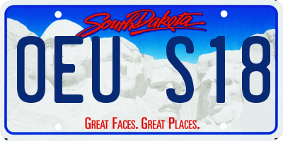 SD license plate 0EUS18