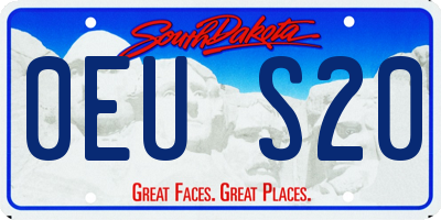 SD license plate 0EUS20