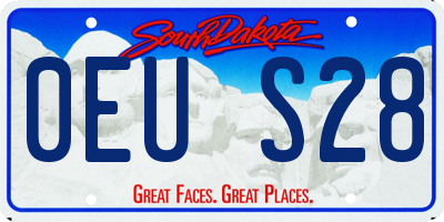 SD license plate 0EUS28