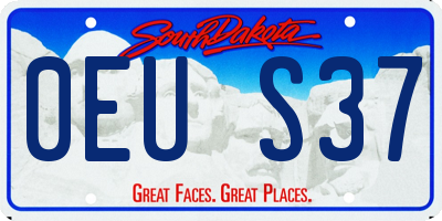 SD license plate 0EUS37