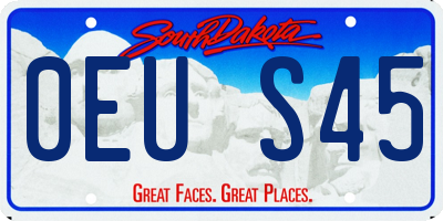 SD license plate 0EUS45