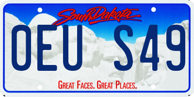 SD license plate 0EUS49