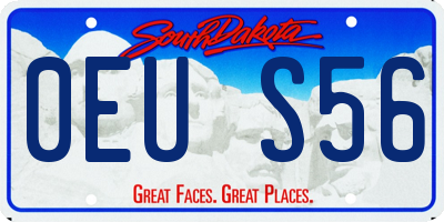 SD license plate 0EUS56