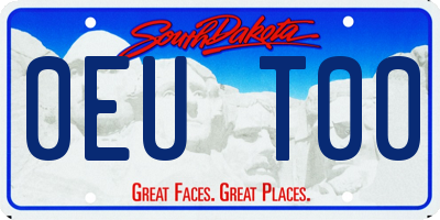 SD license plate 0EUT00