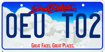 SD license plate 0EUT02