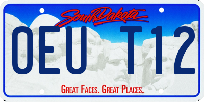 SD license plate 0EUT12