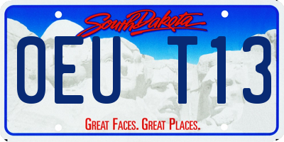 SD license plate 0EUT13