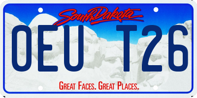 SD license plate 0EUT26