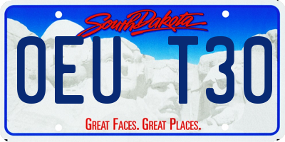 SD license plate 0EUT30