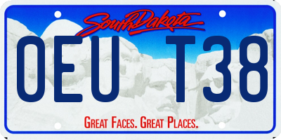 SD license plate 0EUT38